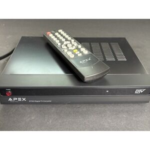APEX DT502 Digital TV Converter Box w/ Remote DTV Tuner Powers On